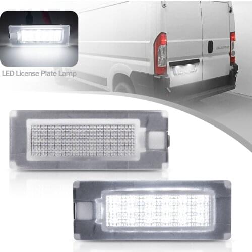 2Pcs LED License Number Plate Light For Fiat Ducato Bus Kasten Citroen Jumper Bus Kasten Peugeot Boxer 06-19 Rear Plate Lamp