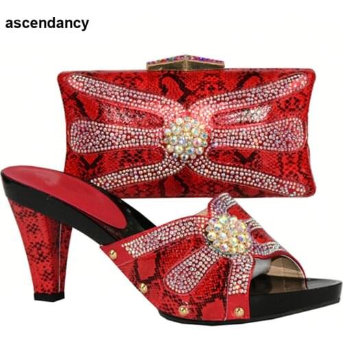 Luxury Shoes and Bag Set for Women Summer African Style Shoes and Bag Set Italy High Quality Matching Italian Shoes and Bag Sets
