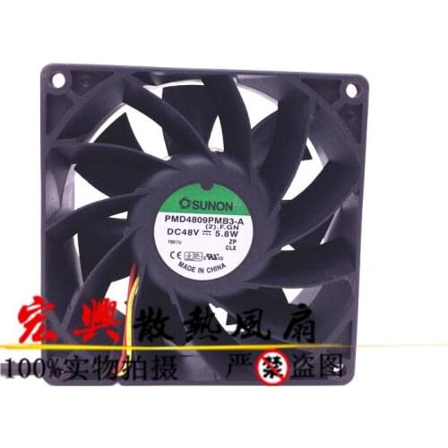 SUNON PMD4809PMB3-A Server Cooling Fan DC 48V 5.8W 90x90x38mm 3-wire
