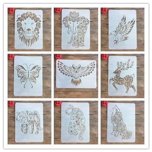 New A4 29 * 21cm Many creative animal DIY stencils wall painting scrapbook coloring photo album decorative paper card template