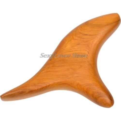 Trigeminal Body Massager Neck Shiatsu Reflexology Wooden for Blood Circulation Neck Massage Tool Acupuncture Stick Gua Sha board