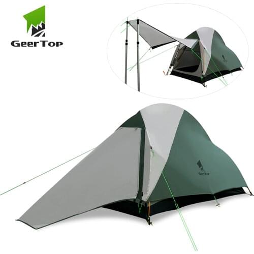 GEERTOP Ultralight Camping Tent 1 Person 3-4 Season Lightweight Waterproof Tents Easy Setup Free Standing Dome Tent for Outdoor