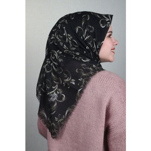 VERTU PATTERNED LINEN FLAMLI SCARF-DESEN-24-RENK-13