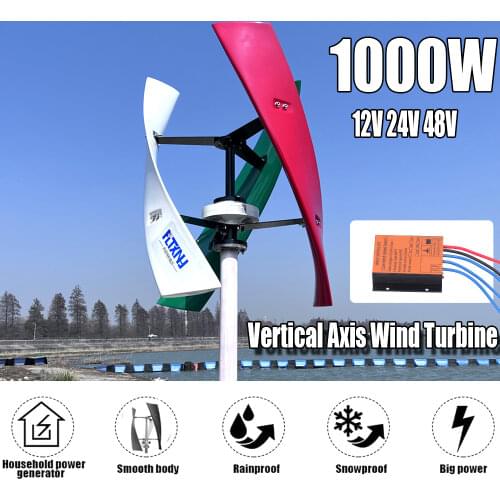 400w 600w 1kw 12v/24v/48v 96v vertical AXIS permanent maglev wind turbine Generator MPPT controller free energy high efficiency
