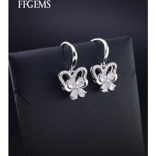 Elegant 100% 10K Gold Sterling Moissanite Earring with certificat Pear Cut Au585 Fine Jewelry For Women Wedding Engagement