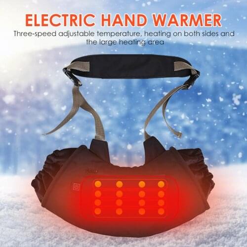 Winter Electric Heating Handbags Rechargeable Temperature Adjustment Winter Heating Handbags Outdoor Warm Ski Windproof Bags