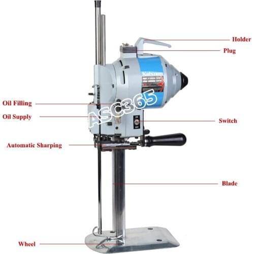 110V 550W High Quality Industrial Fabric Cutter 10" Fabric Cutter,Automatic Knife Sharpening