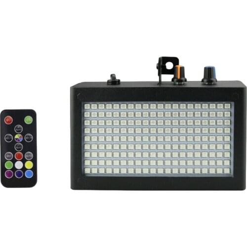 180 Leds Strobe Flash Light Portable 35W Rgb Remote Sound Control Strobe Speed Adjustable For Stage Disco Bar Party Club(Eu Plug