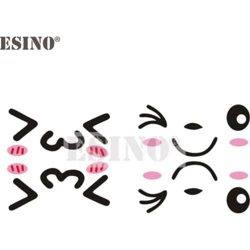 2 x Car Styling Fashion Decoration Car Accessory Funny Smile Face Expression Creative Sticker Car Whole Body Vinyl Decal