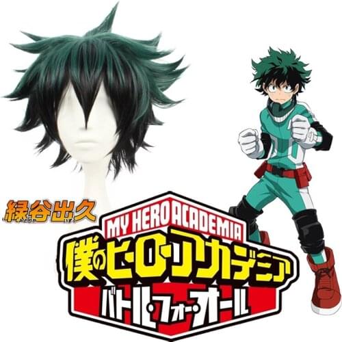 2019 Anime My Hero Academia Puffy Short Cosplay Wig No Hero Academia/Academy Cosplay Hair Izuku Midoriya Deku Wigs For Men