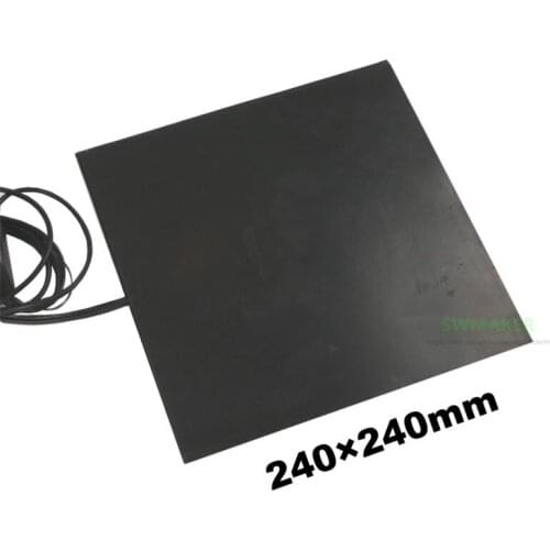 240*240mm 175W 3D Printer Flexible Silicone Rubber Heater Heating Pad With 3m Adhesive 3D printer parts