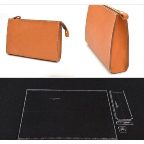 4Pcs Acrylic Clear Large Hand Bag Purse Wallet Stencil Template DIY Leather Craft