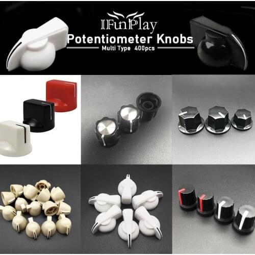 400pcs High Quality ABS Electric Guitar Knobs Guitar AMP Potentiometer Control Knob Effect Pedal Knobs Multi Color