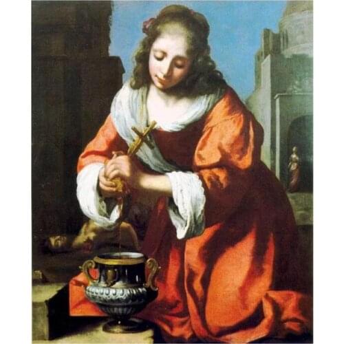 Full Drill 5D DIY Diamond Painting "Famous painter Johannes-Vermer Works" Diamond Embroidery Cross Stitch Rhinestone WG1994