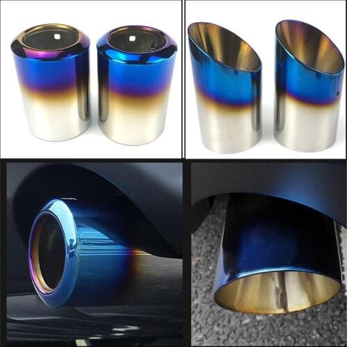 Car styling New 2pcs Chrome Stainless Steel Exhaust Pipe Tailpipe For Mazda 3 Axela Hatchback / Mazda 6 CX 5 CX-5 Atenza