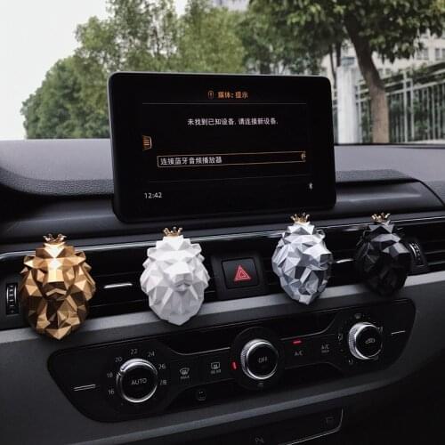 1 PCS Creative Lion Head Shape Car Air Freshener Cool Auto Fragrance Perfume Smell Car Diffuser Vent Clip Scent Refill For Car
