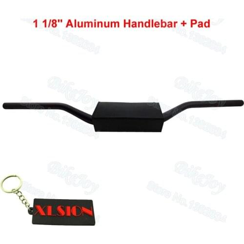Aluminum 6061 Alloy Fat Bar Handlebar 28mm Black 1 1/8" W Bar Pad for Chinese Pit Dirt Bike ATV Quad Buggy Go Kart Motocross