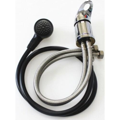 Free shipping Stainless steel basin faucet chrome Shampoo bed shower faucets mixer taps, salon punch bed mixing valve,wash hair