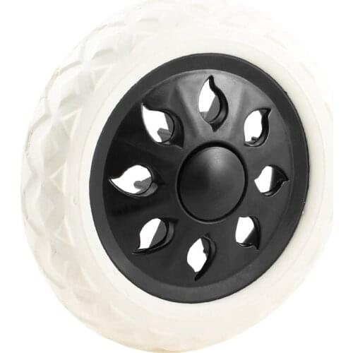 Black White Plastic Core Foam Shopping Trolley Cartwheel Casters