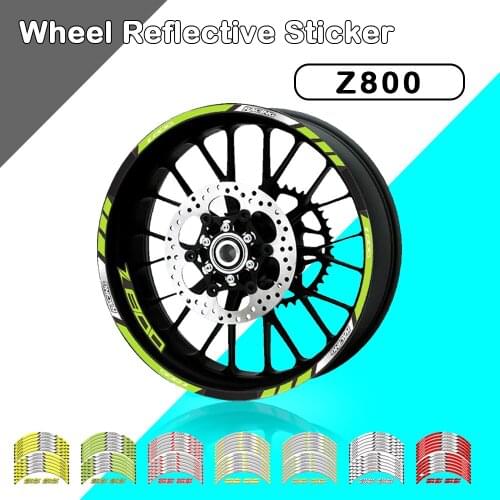 FOR KAWASAKI Z800 Z 800 Motorcycle Decorative High Quality Stripe Sticker Front and Rear Wheel Reflective Decal Accessories