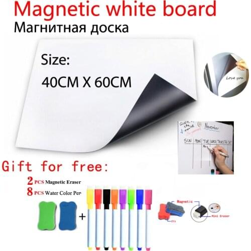 40X60CM Magnetic Whiteboard Fridge Sticker Flexible Dry Erase White Board School Home Office Kitchen Magnet Message Board