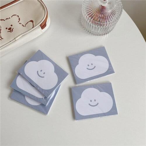 Ins White Clouds Smile Cute Memo Pad student Note Paper School Stationery Kawaii Mini Notepad office Message Paper 50 Sheets