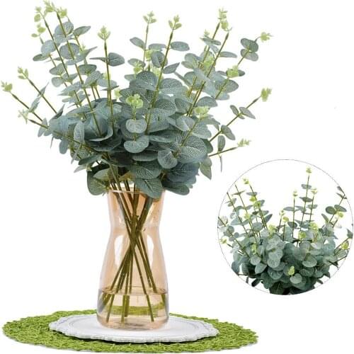 Artificial Plants Eucalyptus Leaves Eucalyptus Branch Bouquet Wedding Home Garden Decor Fake Jungle Party Christmas Decoration