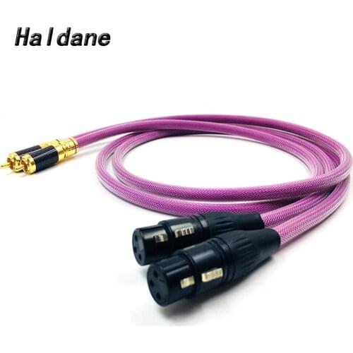 Haldane Pair HIFI 2RCA Male to 2XLR Female Cable RCA XLR Balanced Reference Interconnect Audio Cable with Gold plated PLUG