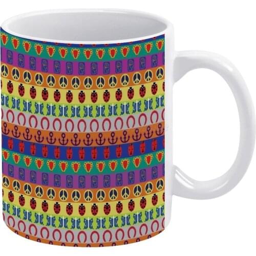 Jojos Bizarre Adventure-Part Colorful Pattern White Mug Ceramic Mug Creative Mug Anime Manga Jojo Joseph Jotaro Dio Kakyoin Met