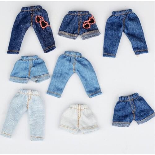 Doll Clothes forOB11 Dolls jeans shorts Overalls Pant for ob11,obitsu11,molly,1/12 bjd Doll Doll accessories