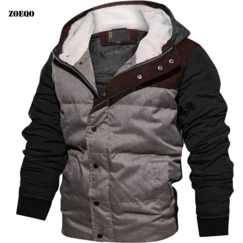 US size new winter jacket men warm coat mens casual hooded coat jacket Hooded Outwear Warm jackets and coats