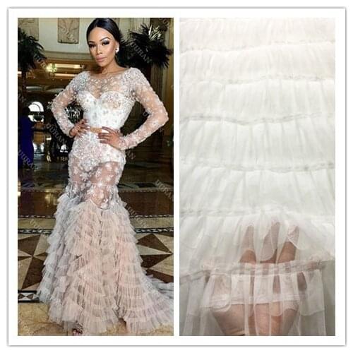 Hot Sale French Net Embroidery Lace Fabric for Dress Cloth Wholesale African Tulle Lace for Wedding Garment Accessories