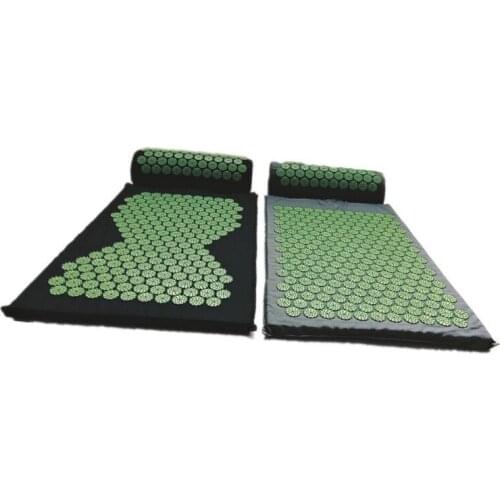 2 Mat+2 Pillow) Massage 67*42cm Cushion Mat Massager Relieve Acupressure Body Pain Acupuncture Spike Yoga Mat with Pillow