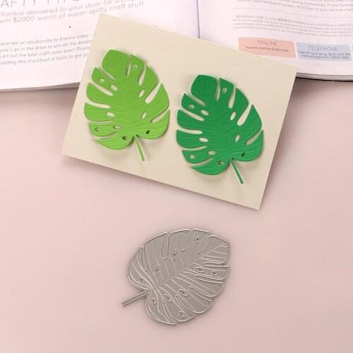 DUOFEN METAL CUTTING DIES Monstera deliciosa Liebm leaves stencil DIY Scrapbook Paper Album 2020 new