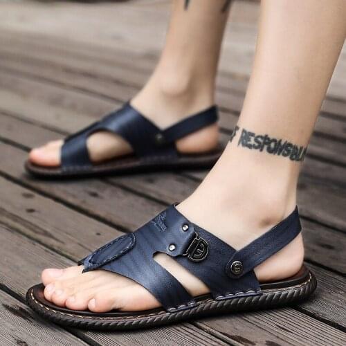 Size 38-47 Mens Sandals Soft Comfort Summer Outdoor Leisure Slippers Male Non-slip Casual Footwear Brand Shoes Sandales Homme