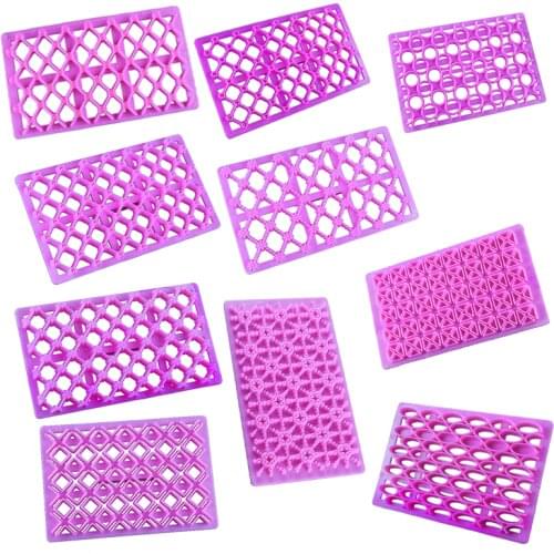 New Sugar Paste Gum Icing Cookie Mould Quilt Fondant Cake Raft Equipment Tool Embosser Cutter Icing Baking Cake Embosser Mould