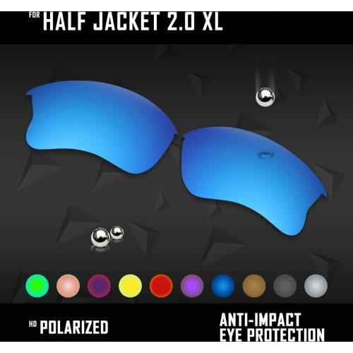 OOWLIT Lenses Replacements For Oakley Half Jacket 2.0 XL OO9154 Sunglasses Polarized - Multi Colors