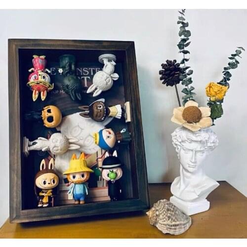 Genuine Blind Box Labubu Elves Lab Cloth Art Gallery Series Cute Doll Hand Office Birthday Gift Home Decor Kawaii Accessories