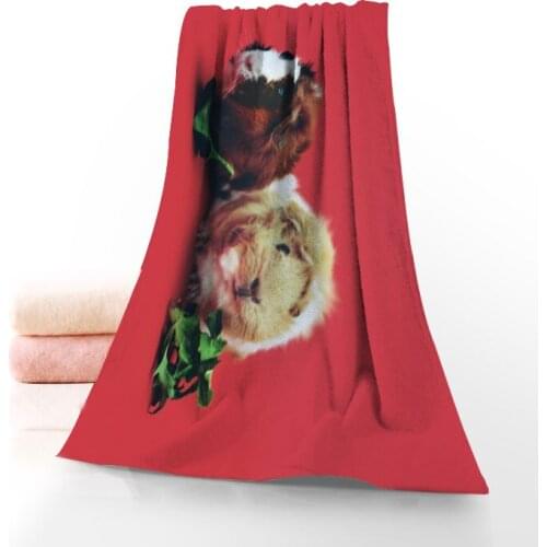 Custom guinea-pig Bath Towel Washcloth Home Textile Travel Hand Face Towel Microfiber Fabric Bathroom Towels For Adults