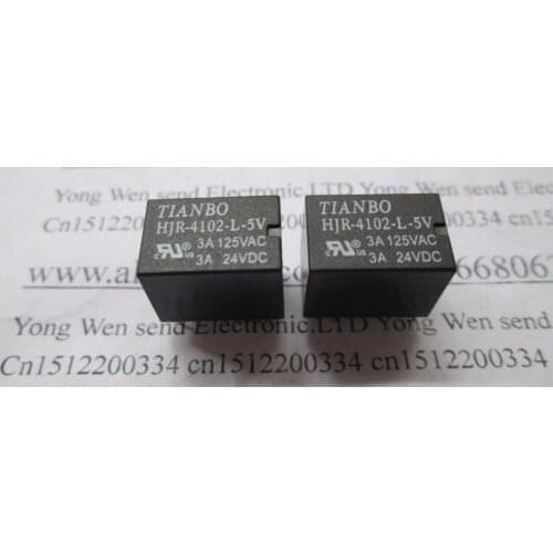 HOT NEW telecom 5V relay HJR-4102-L-05V HJR-4102-L-5VDC HJR4102L5V HJR4102-L-05V 5V 5VDC DC5V 3A 120VAC DIP6