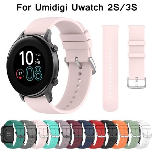 Watch Band For Umidigi Uwatch 3S 2S 2 Wrist Strap For Umidigi Urun S Soft Silicone Bracelet Replacement Sport Belt Durable Loop