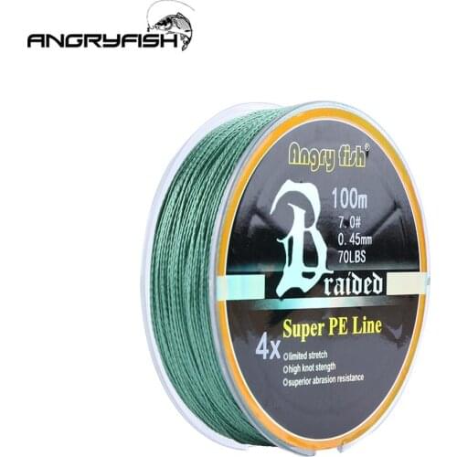Fishing Line 4-Strand Wire 100m PE Braided Line On For Multifilament Line 0.4#-8.0# Strong Endurance Dark Green