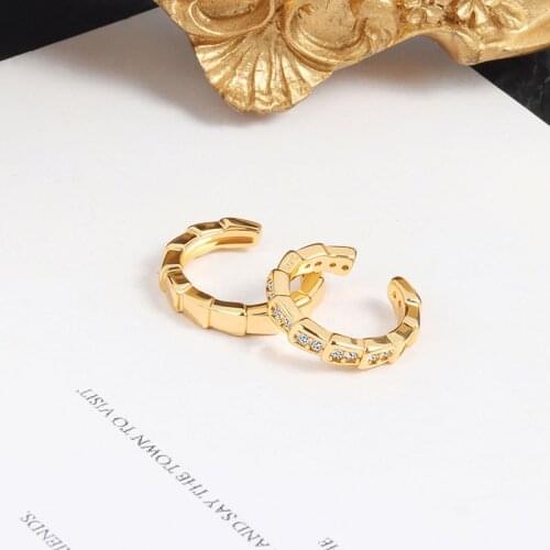 Fashion 2 Pcs Ear Cuff Set Snake Shape Clip Earrings Arcuff No Piercing Fake Cartilage Earrings For Women Jewelry Gift 2021