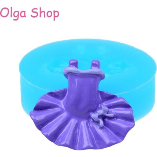 FYL308 26.3mm Ballet Skirt Silicone Mold - Sugarcraft Cake Decorating, Fondant, Gum Paste, Chocolate, Resin Polymer Clay Mold