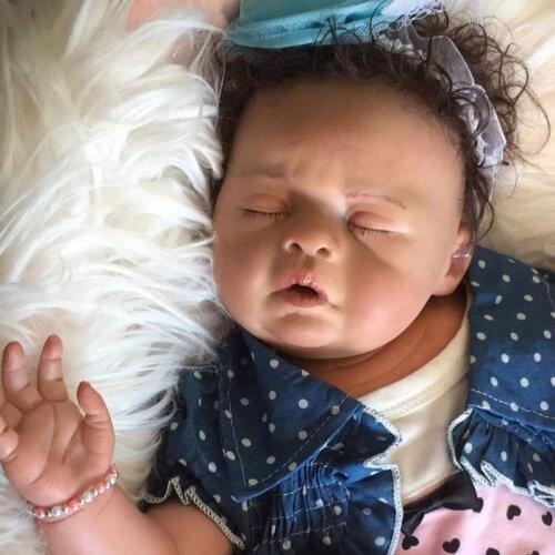 Clearance Sale 19 Inches Silicone Reborn Baby Unfinished DIY Doll Kit Awake Baby Lovelyn