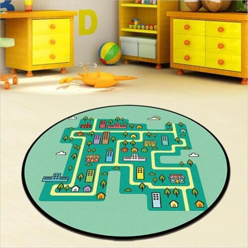Funny City Street carpet Square Anti-Skid Area Floor Mat 3D Rug Non-slip Mat Dining Room Living Room Soft Bedroom Carpet 03