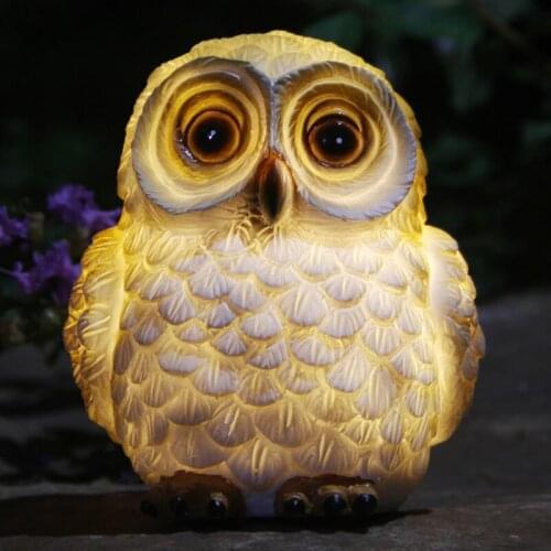 Solar LED Light Outdoor Resin Owl Snail Bunny Dog Waterproof IP44 Outdoor Garden Pendant Lamp For Street Pathway Lighting