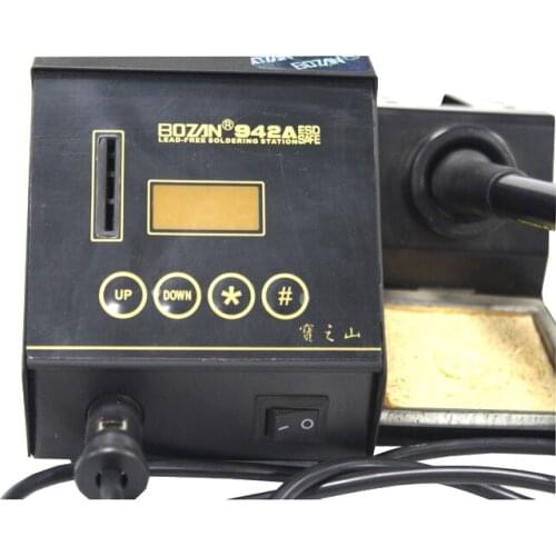 Thermostatic electric soldering set 90W thermostat welding table lead-free antistatic mobile phone welding stand BOZAN 942A 220V