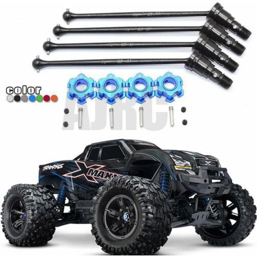 TRAXXAS 1/5 X-MAXX 8S Dog bone X-MAXX 45# steel front and rear universal joint + aluminum alloy hexagon adapter 7750X 7768