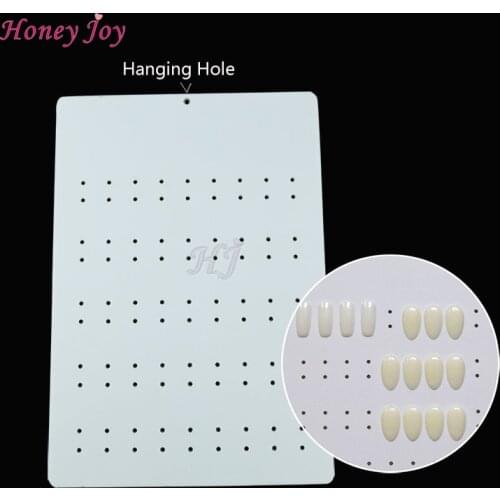 Hard Board with Hanging Hole Color Display Chart for 45 Colors Nail Tips Polish Nail Gel Card Nails Art Tools Salon Accessory
